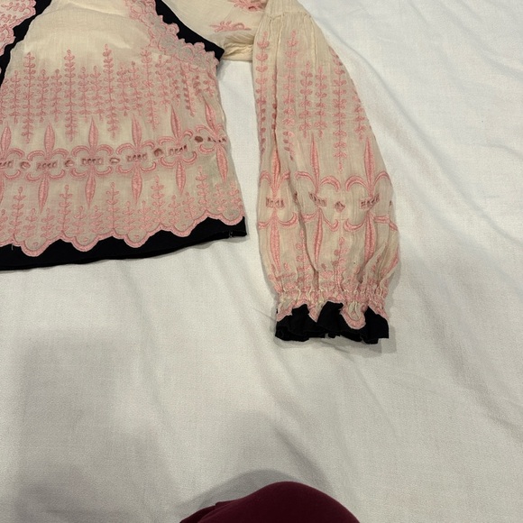 Free People boho blouse Victorian size small - Picture 4 of 10